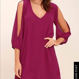 EUC 😍 Lulu’s Shifting Dears Magenta Shift Dress